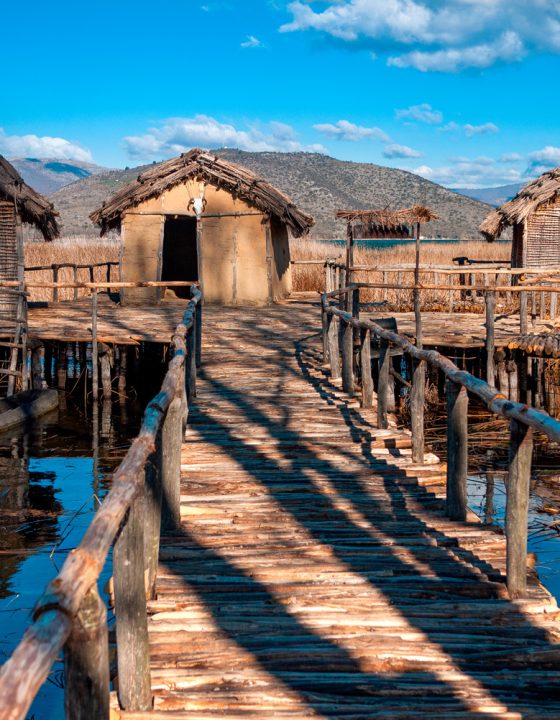 Archaeological site of Dispilio. Remains of Neolithic lakeshore settlement. Located  near the modern village of Dispilio on Lake Orestiada in Kastoria municipality, Western Macedonia, Greece.